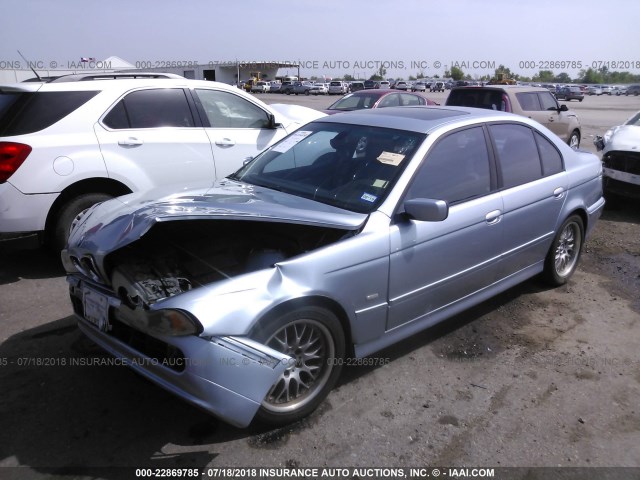 WBADT63402CH93215 - 2002 BMW 530 I AUTOMATIC Light Blue photo 2