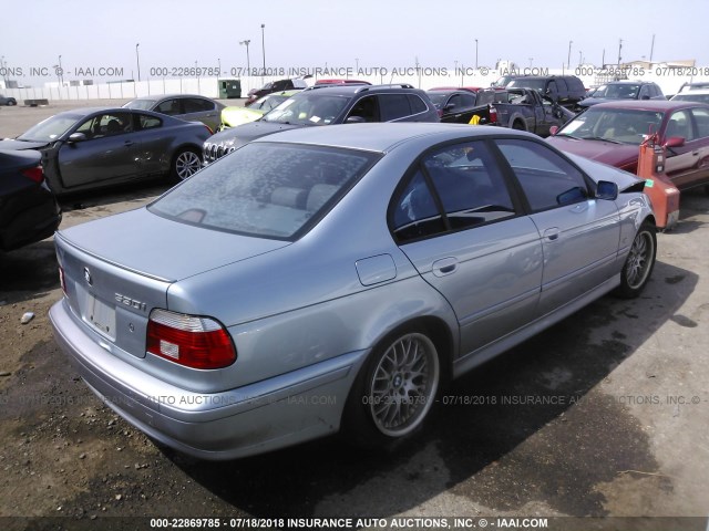 WBADT63402CH93215 - 2002 BMW 530 I AUTOMATIC Light Blue photo 4