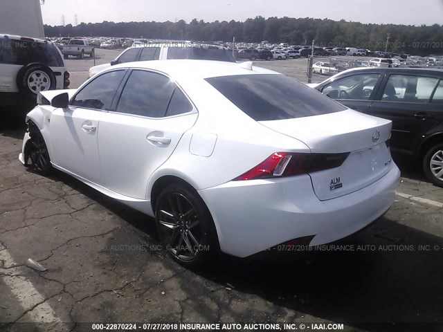 JTHBF1D29F5046400 - 2015 LEXUS IS 250 WHITE photo 3