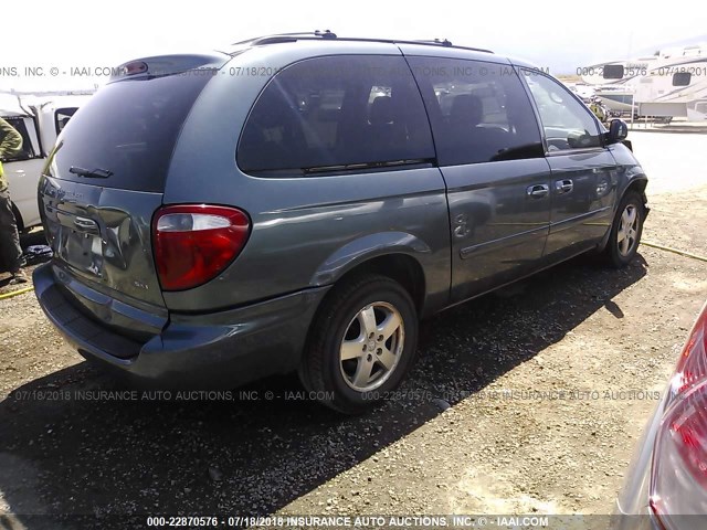 2D4GP44L16R838223 - 2006 DODGE GRAND CARAVAN SXT Light Blue photo 4