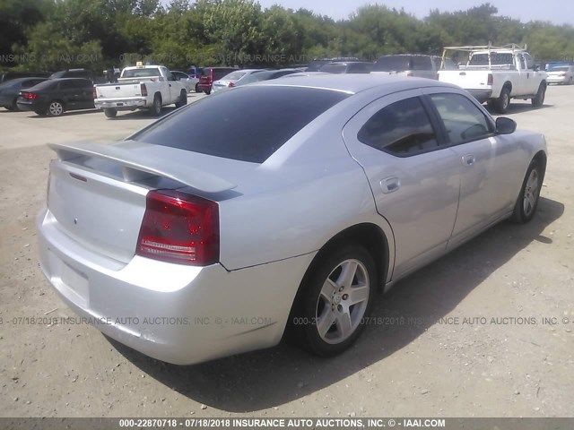 2B3KA43R57H849796 - 2007 DODGE CHARGER SE/SXT SILVER photo 4