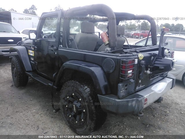 1J4FA54199L773479 - 2009 JEEP WRANGLER SAHARA BLACK photo 3