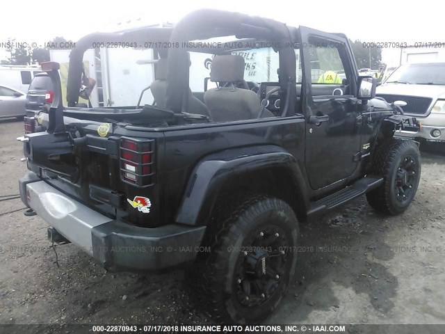 1J4FA54199L773479 - 2009 JEEP WRANGLER SAHARA BLACK photo 4