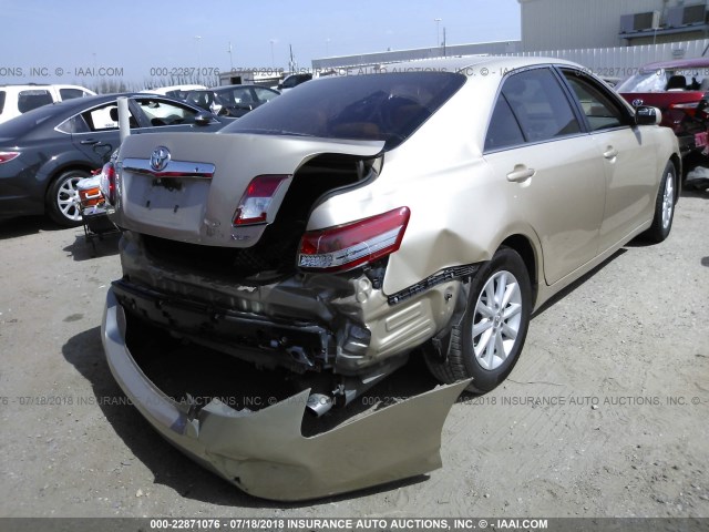 4T4BF3EK5BR097793 - 2011 TOYOTA CAMRY SE/LE/XLE GOLD photo 4