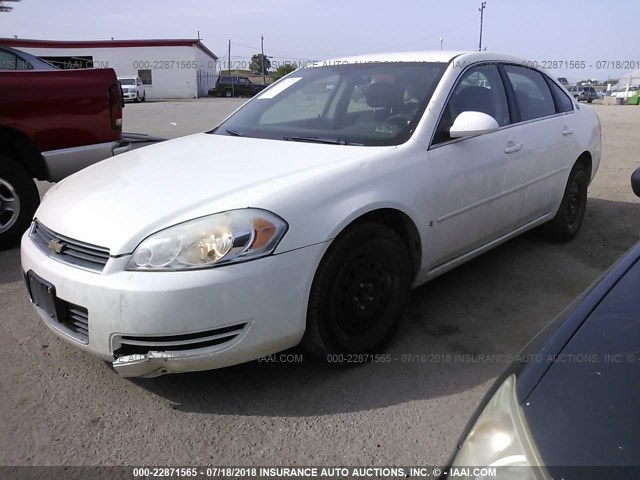 2G1WS553981243156 - 2008 CHEVROLET IMPALA POLICE WHITE photo 2