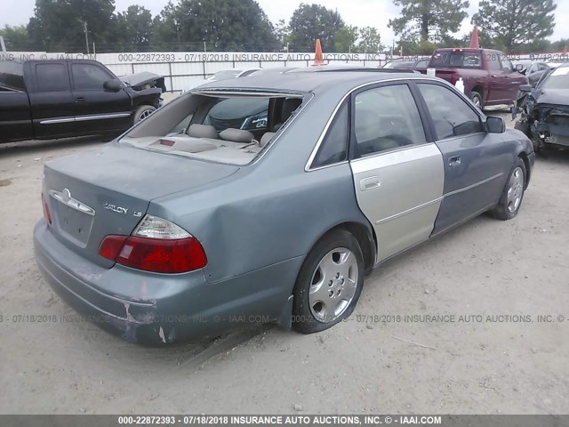 4T1BF28B54U356608 - 2004 TOYOTA AVALON XL/XLS GREEN photo 4