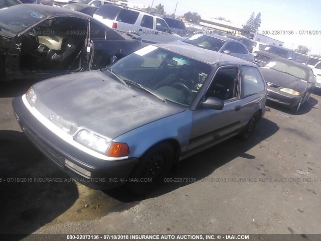 2HGED6355LH570694 - 1990 HONDA CIVIC DX GRAY photo 2