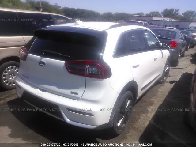 KNDCC3LC1H5084484 - 2017 KIA NIRO EX WHITE photo 4