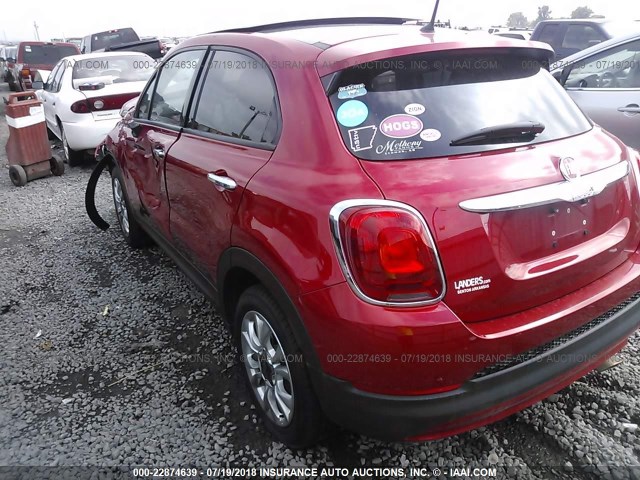 ZFBCFXBT7GP351603 - 2016 FIAT 500X EASY RED photo 3