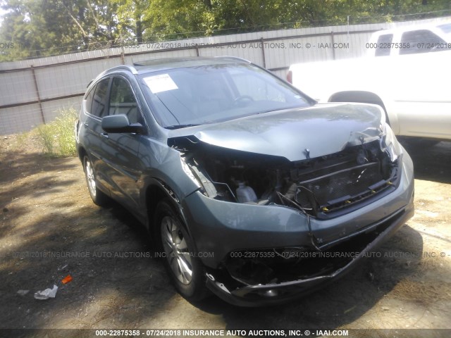 5J6RM3H75CL003746 - 2012 HONDA CR-V EXL BLUE photo 1