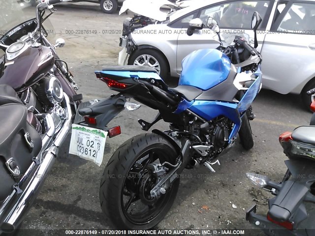 JKAEXKH17JDA13474 - 2018 KAWASAKI EX400 BLUE photo 4