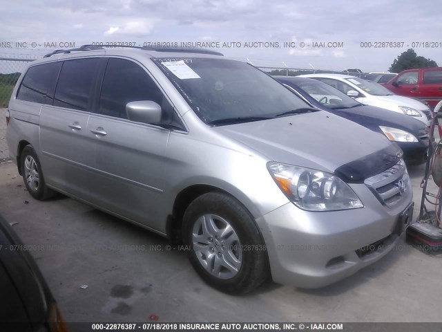 5FNRL38657B461182 - 2007 HONDA ODYSSEY EXL SILVER photo 1