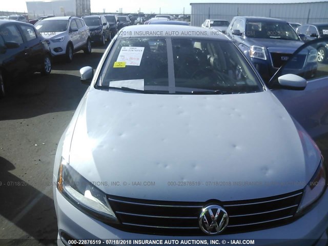 3VW2B7AJ1HM405308 - 2017 VOLKSWAGEN JETTA S WHITE photo 6