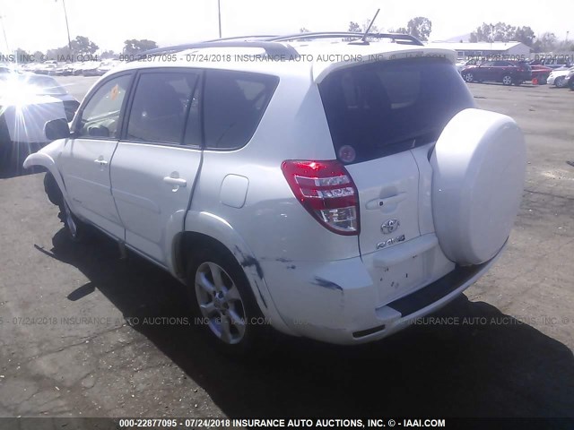 JTMYF4DVXB5042678 - 2011 TOYOTA RAV4 LIMITED WHITE photo 3