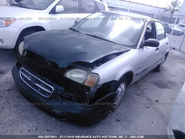 JS2GB41S3Y5184077 - 2000 SUZUKI ESTEEM GL/GLX/GLX SPORT SILVER photo 2