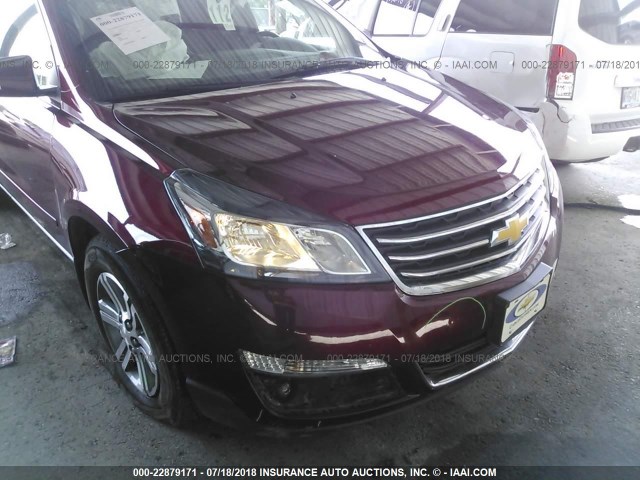 1GNKVHKD3FJ103190 - 2015 CHEVROLET TRAVERSE LT MAROON photo 6