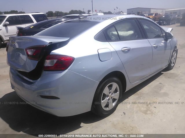 1G1BC5SM2J7174571 - 2018 CHEVROLET CRUZE LS BLUE photo 4