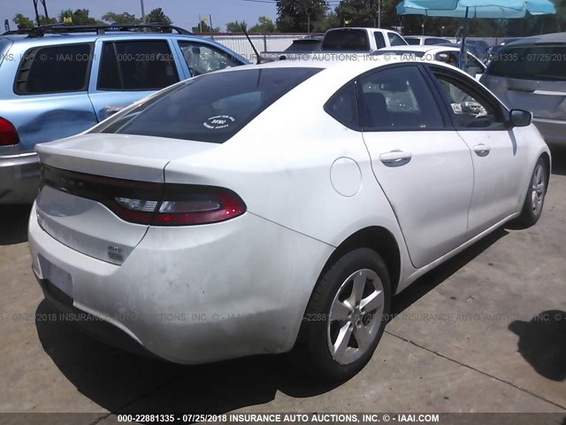 1C3CDFBA1GD689077 - 2016 DODGE DART SXT WHITE photo 4