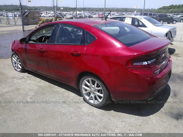 1C3CDFBA2DD334396 - 2013 DODGE DART SXT RED photo 3