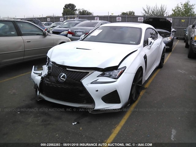 JTHHP5BC9F5001645 - 2015 LEXUS RC-F WHITE photo 2