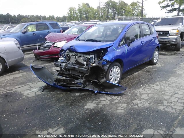 3N1CE2CP6FL417740 - 2015 NISSAN VERSA NOTE S/S PLUS/SV/SL/SR BLUE photo 2