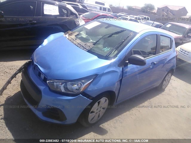 KL8CB6SA3JC472346 - 2018 CHEVROLET SPARK LS BLUE photo 2