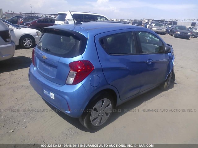 KL8CB6SA3JC472346 - 2018 CHEVROLET SPARK LS BLUE photo 4