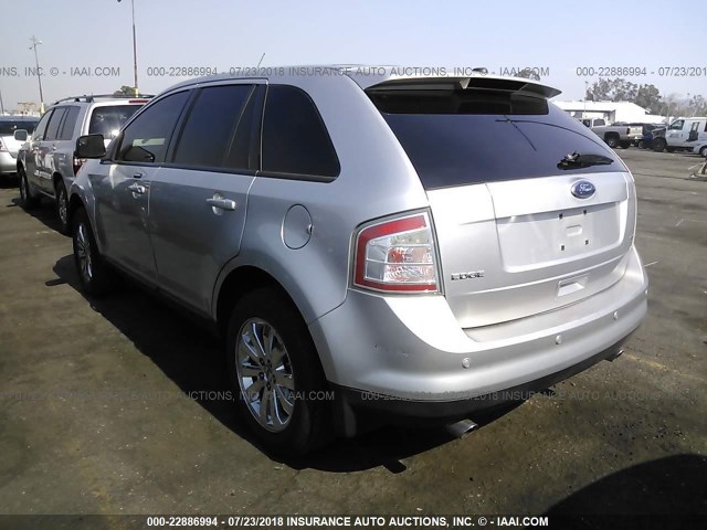 2FMDK38C29BB00555 - 2009 FORD EDGE SEL SILVER photo 3