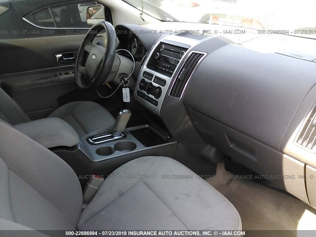 2FMDK38C29BB00555 - 2009 FORD EDGE SEL SILVER photo 5