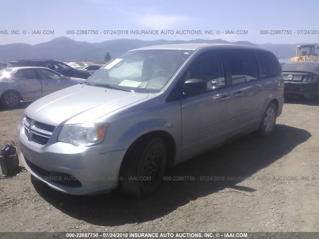 2C4RDGBG9ER354823 - 2014 DODGE GRAND CARAVAN SE GRAY photo 2