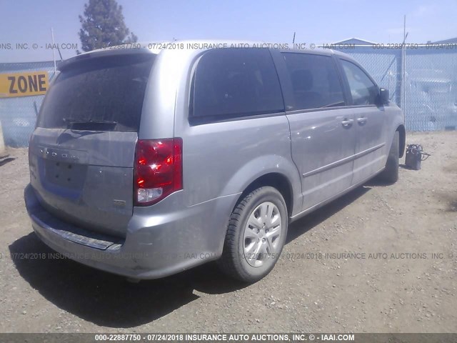 2C4RDGBG9ER354823 - 2014 DODGE GRAND CARAVAN SE GRAY photo 4