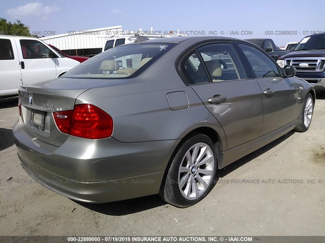 WBAPK5G50BNN25635 - 2011 BMW 328 XI SULEV BROWN photo 4