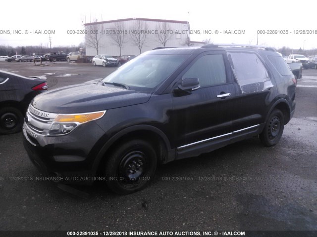 1FM5K7D87EGB50898 - 2014 FORD EXPLORER XLT BLACK photo 2