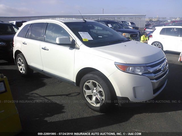 2FMDK3JCXBBA50178 - 2011 FORD EDGE SEL WHITE photo 1