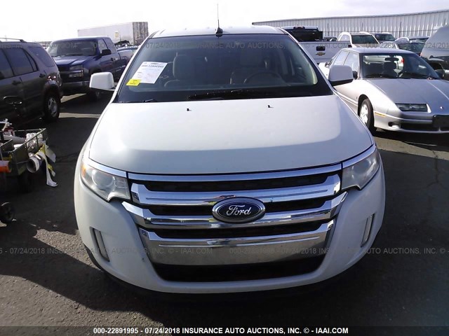 2FMDK3JCXBBA50178 - 2011 FORD EDGE SEL WHITE photo 6