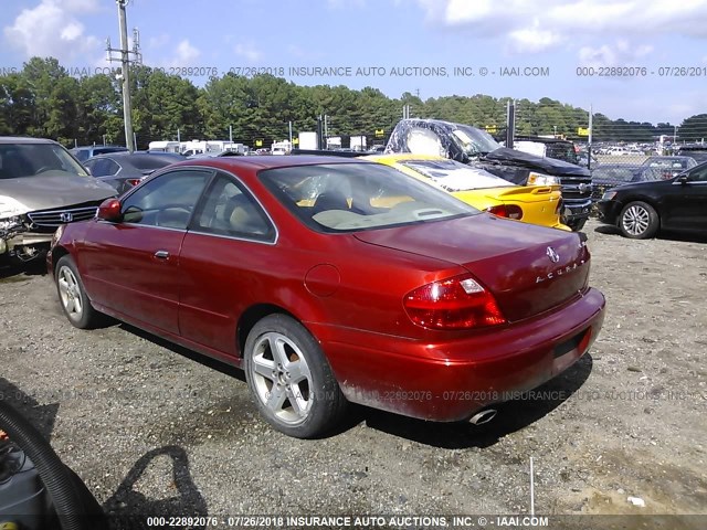 19UYA42621A007070 - 2001 ACURA 3.2CL TYPE-S RED photo 3