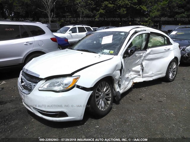 1C3CCBAB8CN248735 - 2012 CHRYSLER 200 LX WHITE photo 2