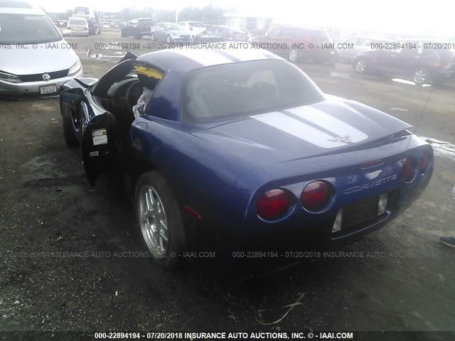 1G1YY12S845123031 - 2004 CHEVROLET CORVETTE Z06 BLUE photo 3