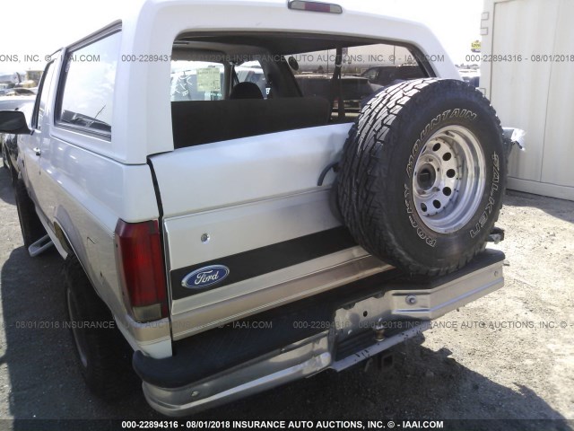 1FMEU15H7TLB72605 - 1996 FORD BRONCO U100 WHITE photo 6