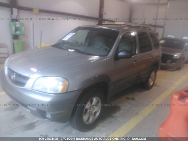 4F2YU08181KM34743 - 2001 MAZDA TRIBUTE LX/ES GRAY photo 2