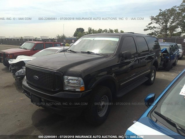 1FMNU43S73ED31949 - 2003 FORD EXCURSION LIMITED BLACK photo 2