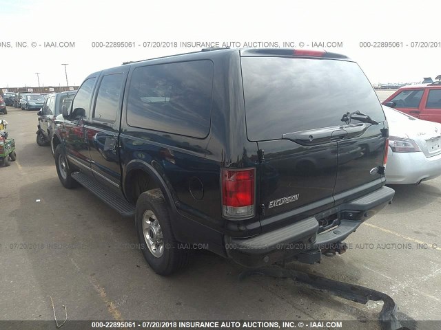 1FMNU43S73ED31949 - 2003 FORD EXCURSION LIMITED BLACK photo 3