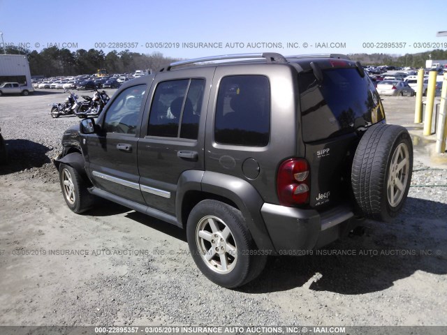 1J4GL58KX6W122230 - 2006 JEEP LIBERTY LIMITED GRAY photo 3