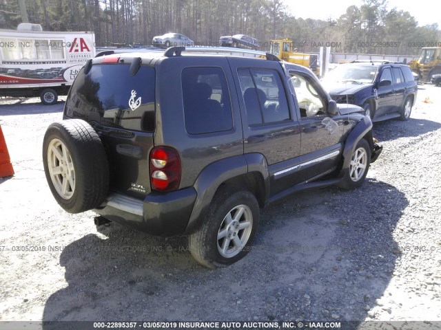 1J4GL58KX6W122230 - 2006 JEEP LIBERTY LIMITED GRAY photo 4