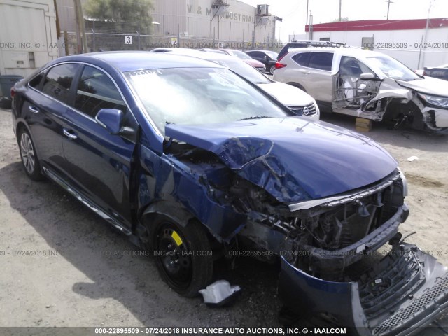 5NPE34AF9FH237623 - 2015 HYUNDAI SONATA SPORT/LIMITED BLUE photo 1