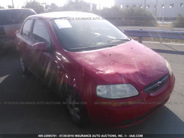 KL1TD52605B365040 - 2005 CHEVROLET AVEO LS RED photo 1