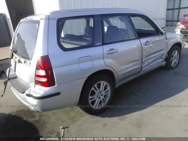 JF1SG69674H723890 - 2004 SUBARU FORESTER 2.5XT SILVER photo 4