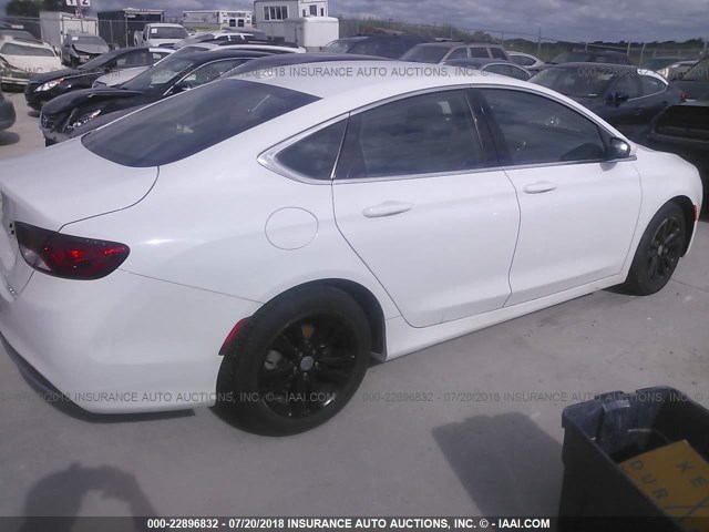 1C3CCCAB4FN590287 - 2015 CHRYSLER 200 LIMITED WHITE photo 4