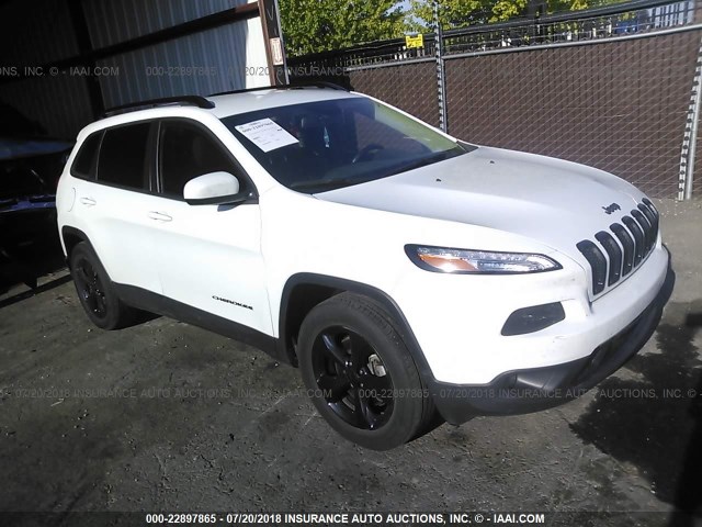 1C4PJMCS7FW745818 - 2015 JEEP CHEROKEE LATITUDE WHITE photo 1