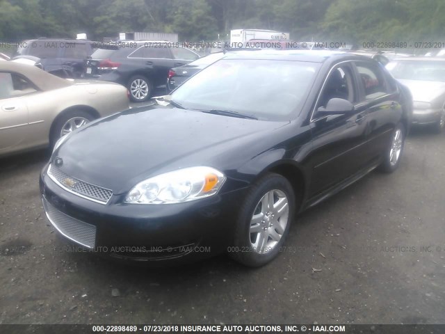 2G1WB5E31E1125257 - 2014 CHEVROLET IMPALA LIMITED LT BLACK photo 2